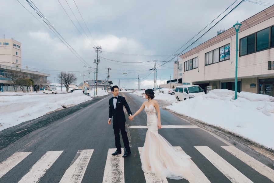 Hokkaido Outdoor Pre-Wedding Photoshoot At Otaru Canal And Nikka Whiskey Museum During Winter  by Nham on OneThreeOneFour 20