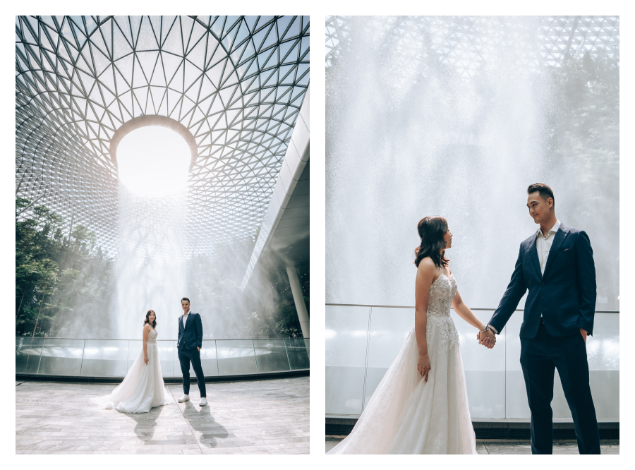 Singapore Pre-Wedding Couple Photoshoot At Jewel, Changi Airport And East Coast Park Beach by Michael on OneThreeOneFour 7