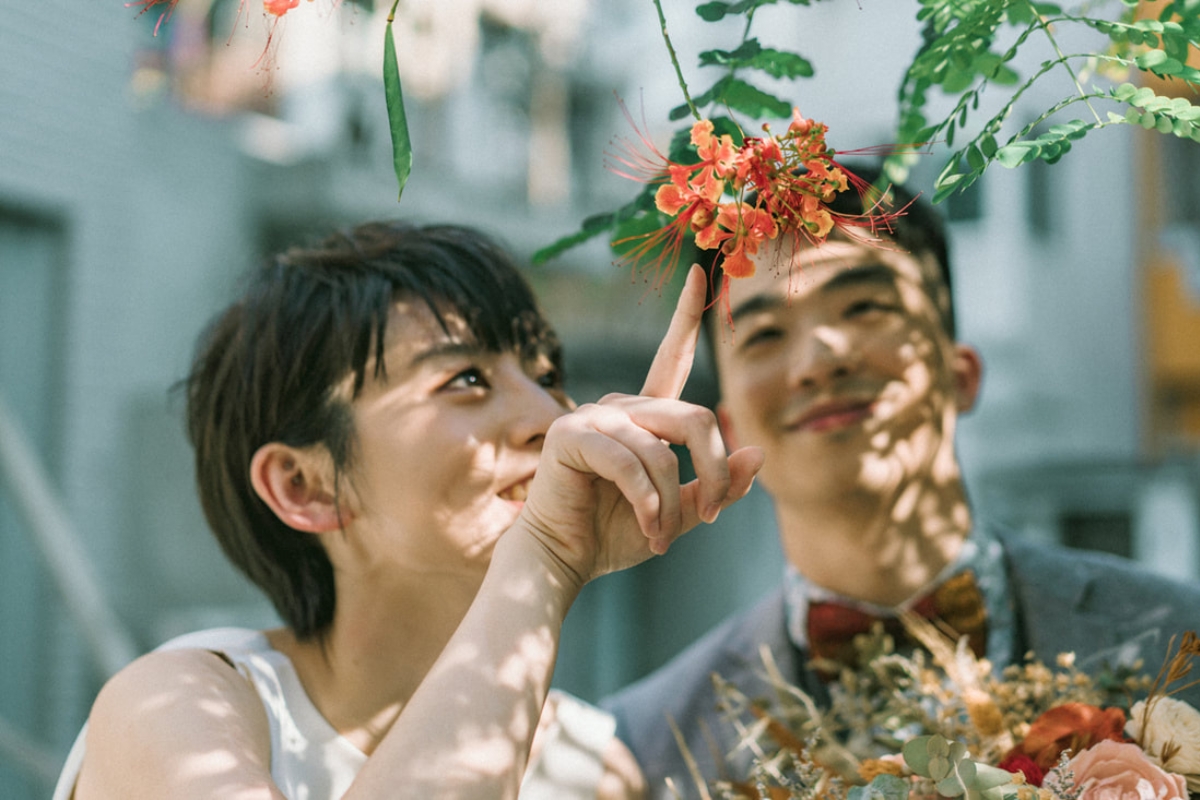 Taiwan Pre-Wedding Photoshoot Quiet Streets Storefronts Beach by  on OneThreeOneFour 4