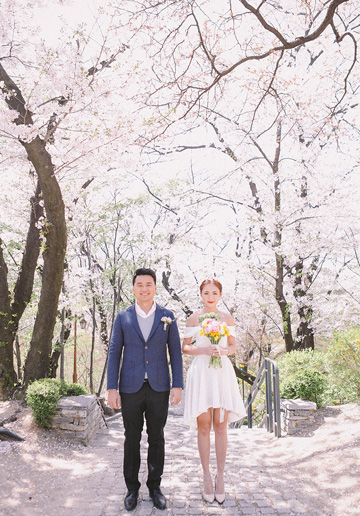 Korea Cherry Blossom Pre-Wedding Photoshoot At Seoul Forest And Kyunghee University