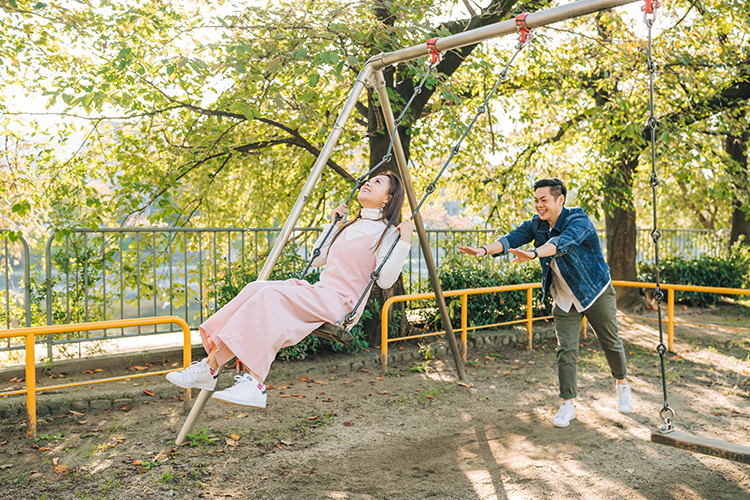 kyoto casual wedding photoshoot playground