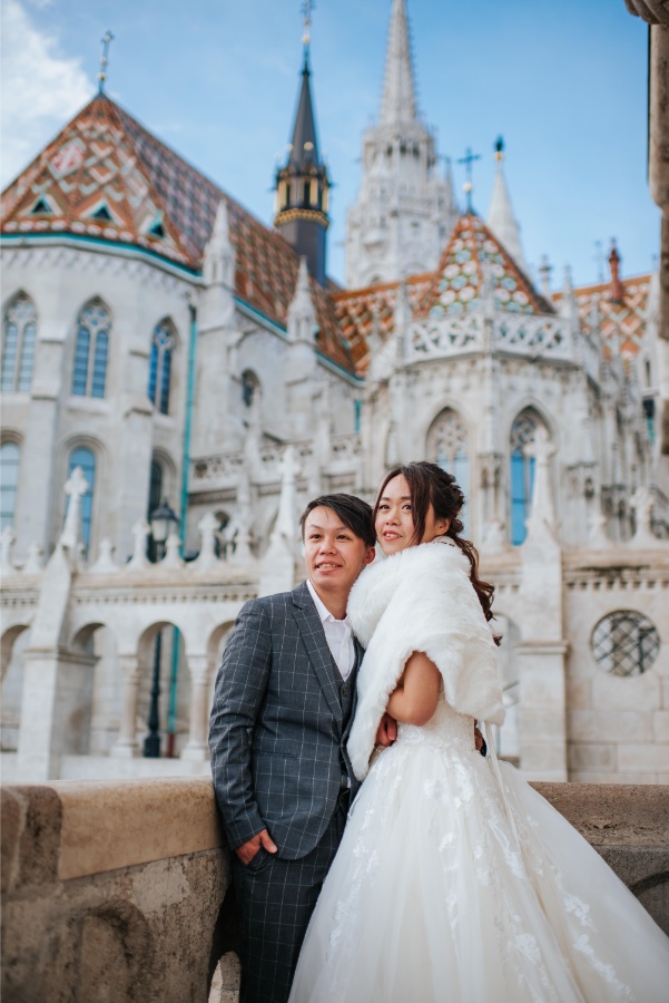 A&A: Budapest Winter Pre-wedding Photoshoot at Fisherman’s Bastion and Széchenyi Chain Bridge by Drew on OneThreeOneFour 12