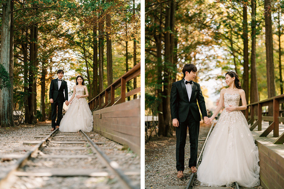 Korea Nami Island Romantic Autumn Pre-Wedding Photoshoot by Jungyeol on OneThreeOneFour 13