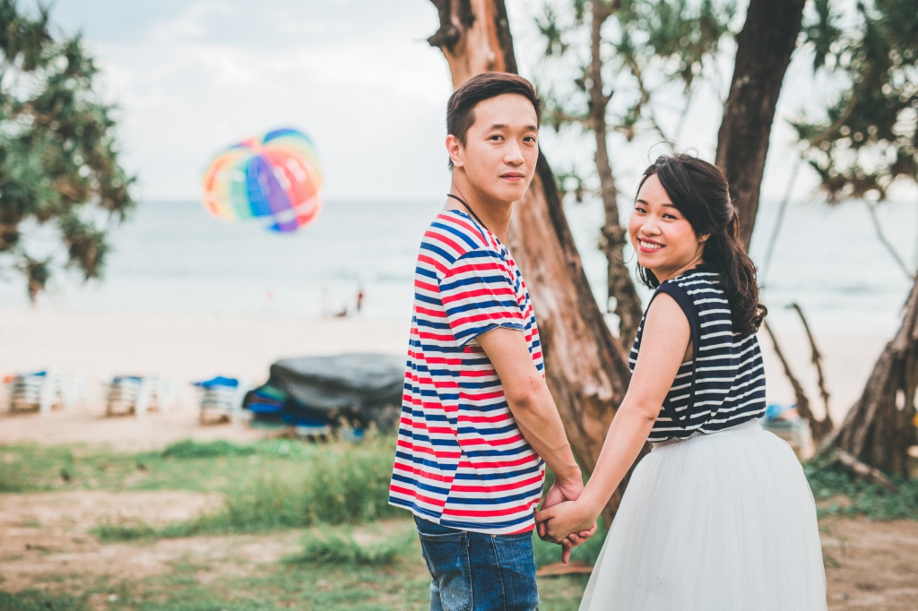 Engagement Photoshoot In Phuket At Phuket Old Town And Beach For Hong Kong Couple by Por  on OneThreeOneFour 25