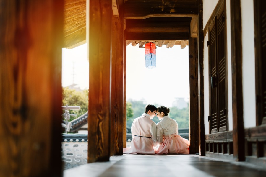 J&A: Korea Hanbok Pre-wedding Photoshoot At Namsangol Hanok Village by Jungyeol on OneThreeOneFour 17