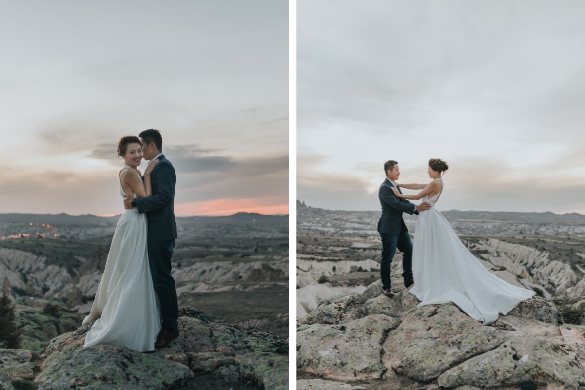 Cappadocia Pre-Wedding Photoshoot Hot Air Balloons Carpet Shop Sunrise Landscapes by Aric on OneThreeOneFour 6