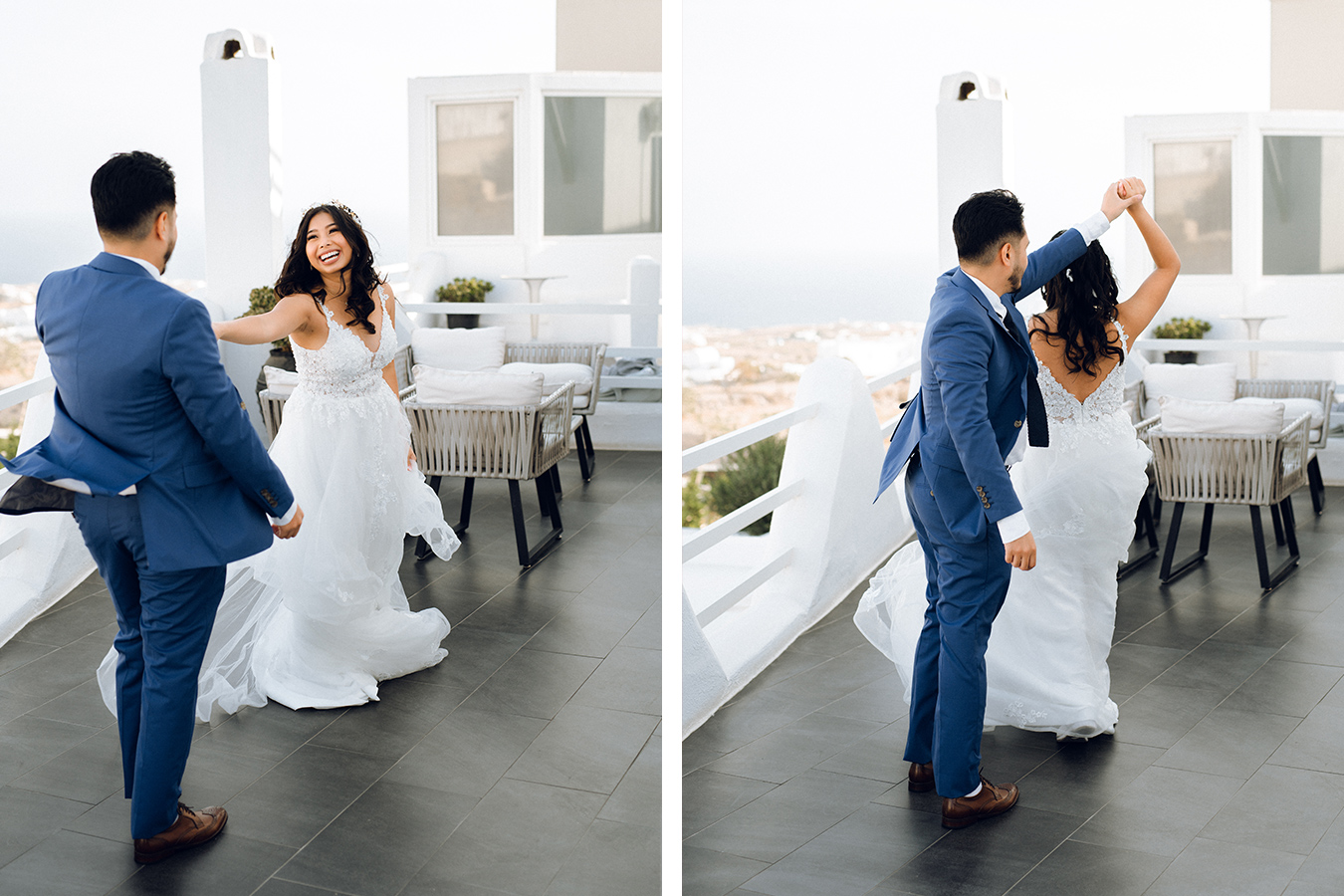 Dreamy & Romantic Santorini Pre-Wedding Photoshoot by Christina on OneThreeOneFour 3