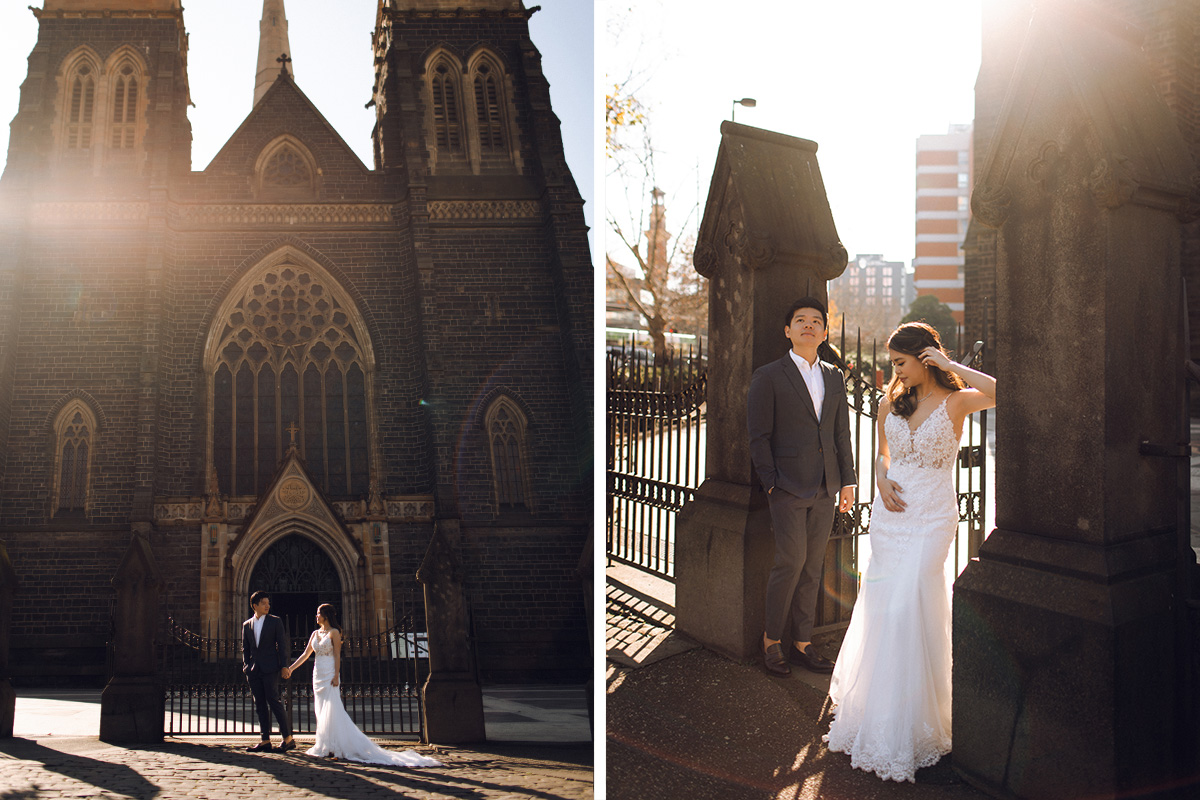 Melbourne Late Autumn Pre-wedding Photoshoot at St Patrick's Cathedral & Half Moon Bay by Freddie on OneThreeOneFour 3