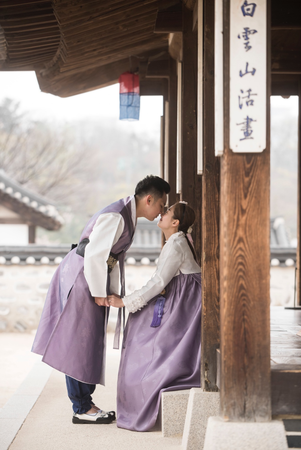 Korea Outdoor Hanbok Photoshoot And Surprise Proposal At Namsangol Hanok Village  by Jongjin  on OneThreeOneFour 25