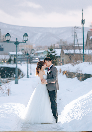 H&V: Snowy pre-wedding in Hokkaido
