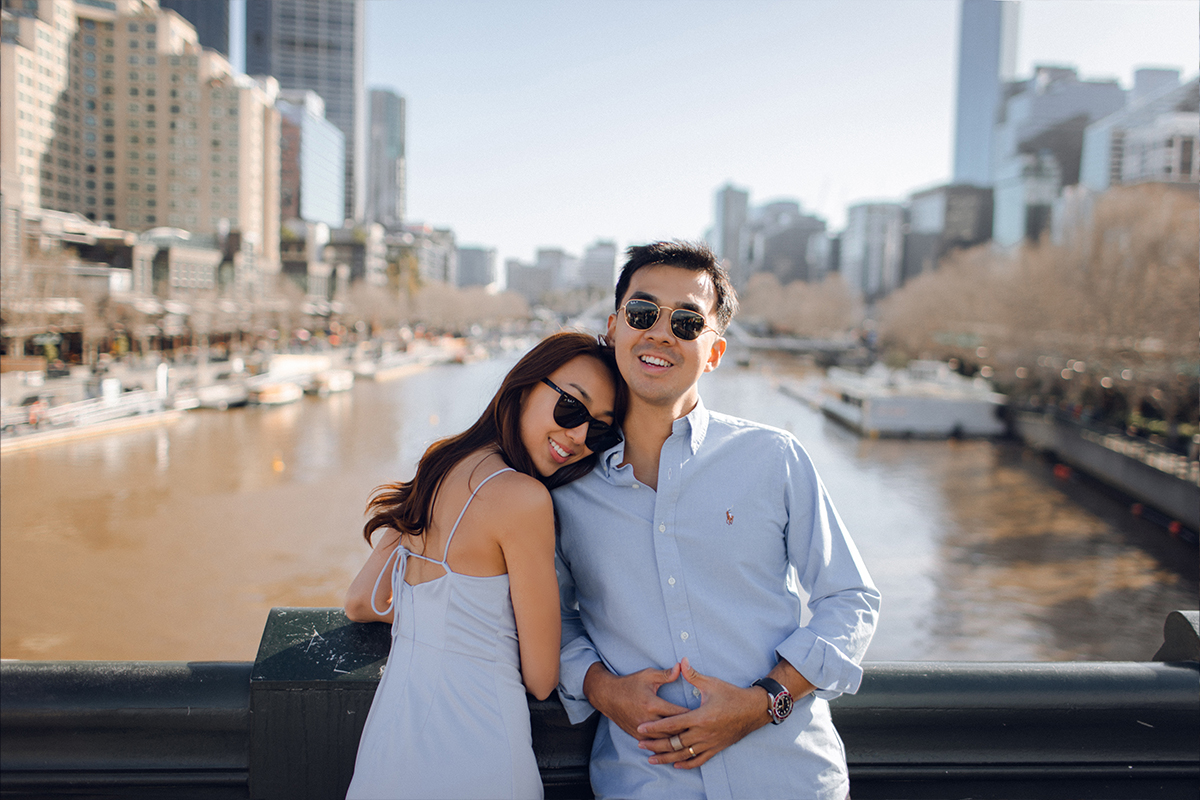 Melbourne Pre-wedding Photoshoot at St Patrick's Cathedral, Flinders Street Railway Station & Carlton Gardens by Freddie on OneThreeOneFour 10