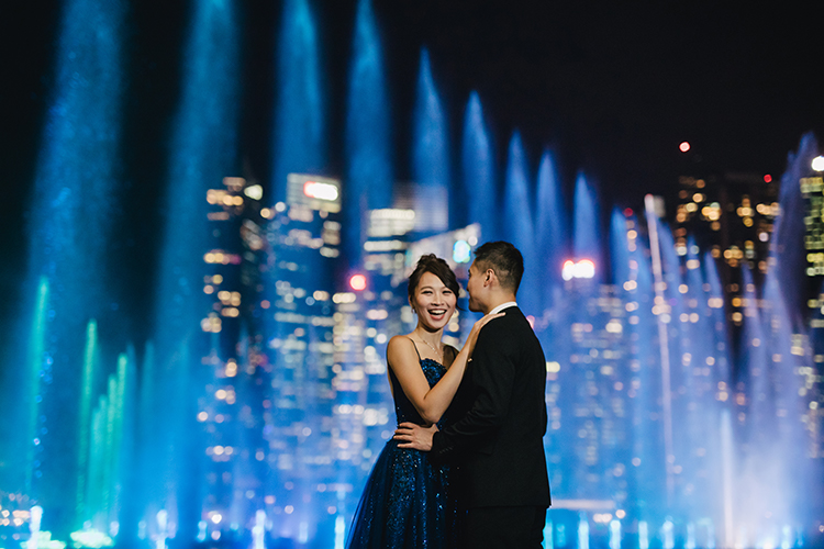 singapore night wedding photoshoot marina bay sands