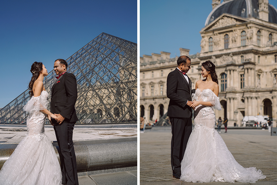 Paris Pre-Wedding Photoshoot with Eiﬀel Tower, Louvre Museum & Arc de Triomphe by Vin on OneThreeOneFour 21