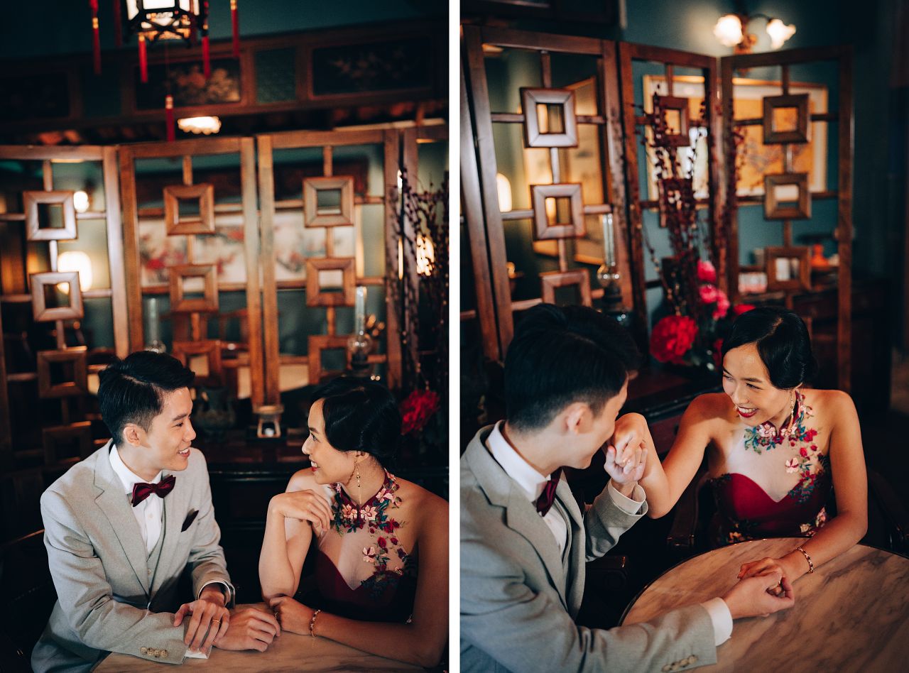 Oriental-inspired Cheongsam Pre-Wedding Photoshoot in Singapore by Michael on OneThreeOneFour 10