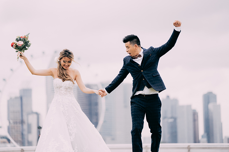 singapore wedding photoshoot marina barrage