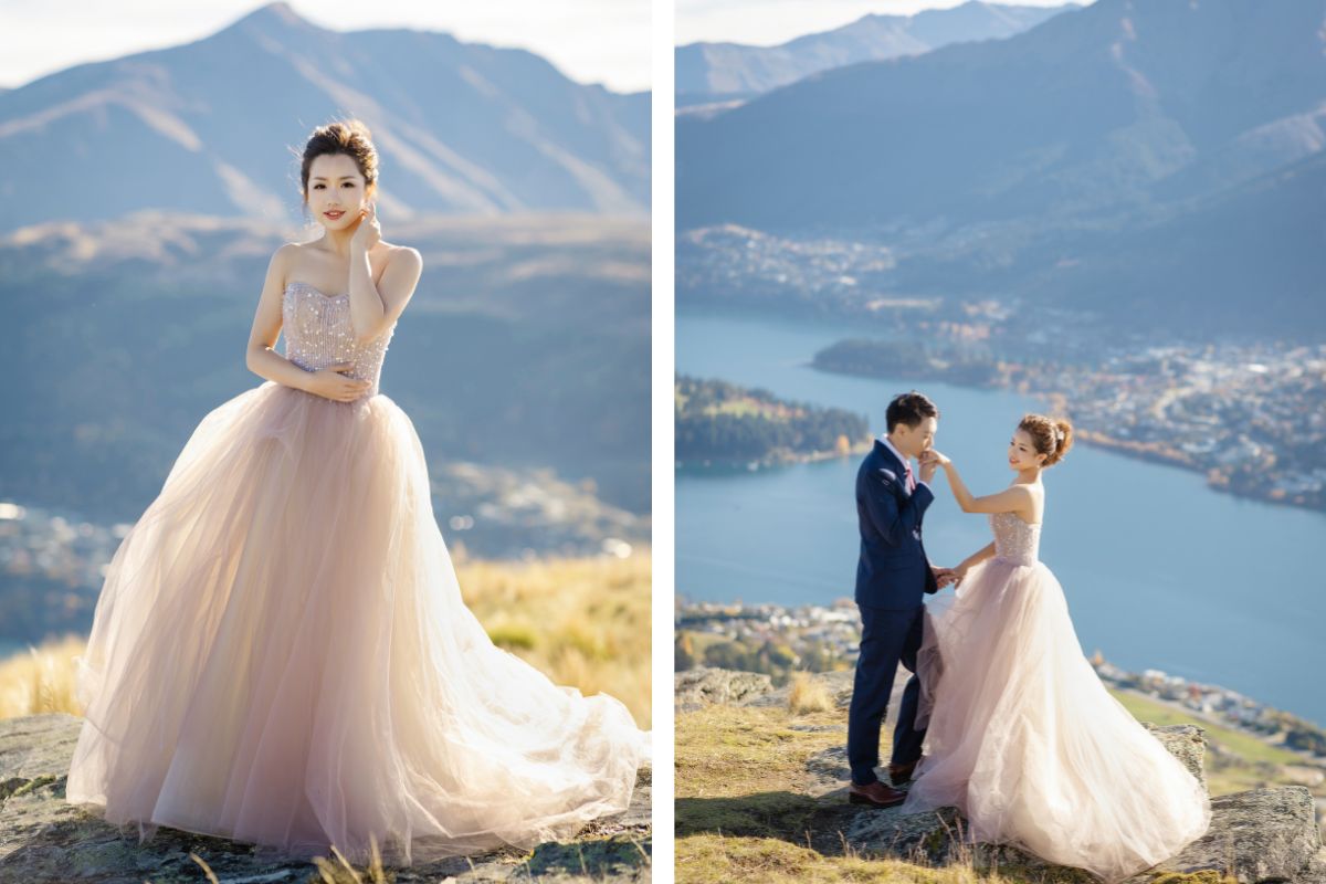 New Zealand Autumn Golden Foliage Peak Pebbled Lake Pre-Wedding Photoshoot  by Fei on OneThreeOneFour 21