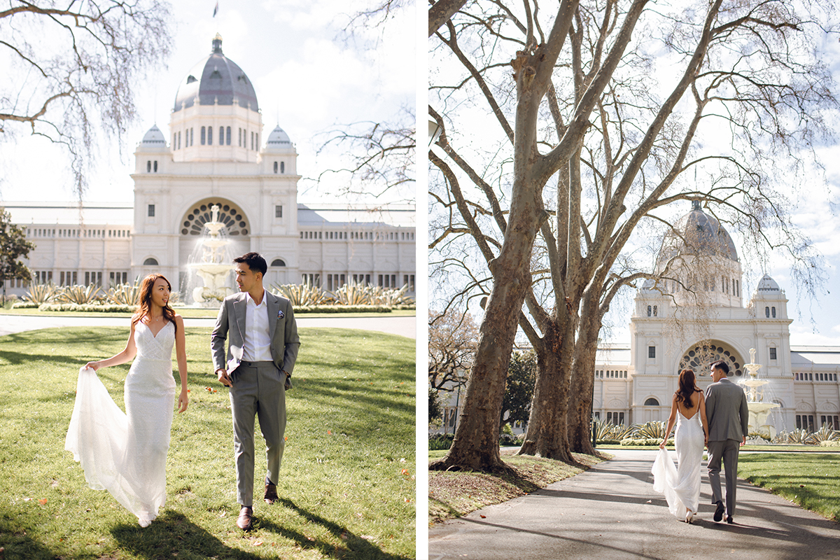 Melbourne Pre-wedding Photoshoot at St Patrick's Cathedral, Flinders Street Railway Station & Carlton Gardens by Freddie on OneThreeOneFour 3