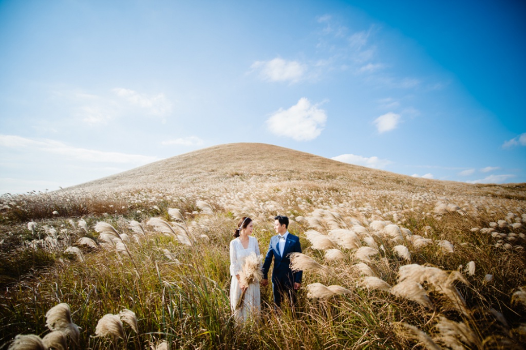 Korea Jeju Island Pre-Wedding Photoshoot With Silver Grass During Autumn  by Ray on OneThreeOneFour 0
