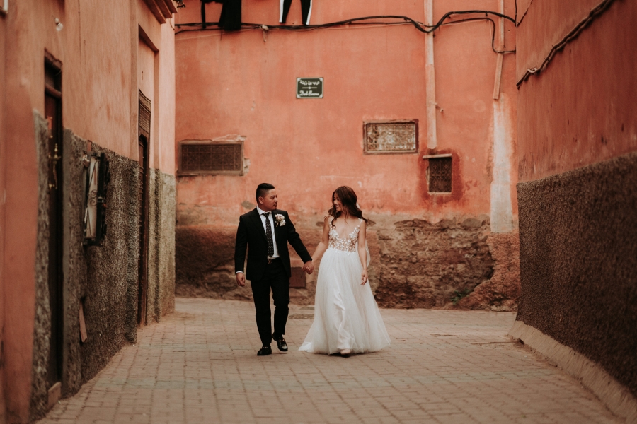 Morocco Marrakech Elopement And Pre-Wedding Photoshoot In The Medina Riad by A.Y. on OneThreeOneFour 23