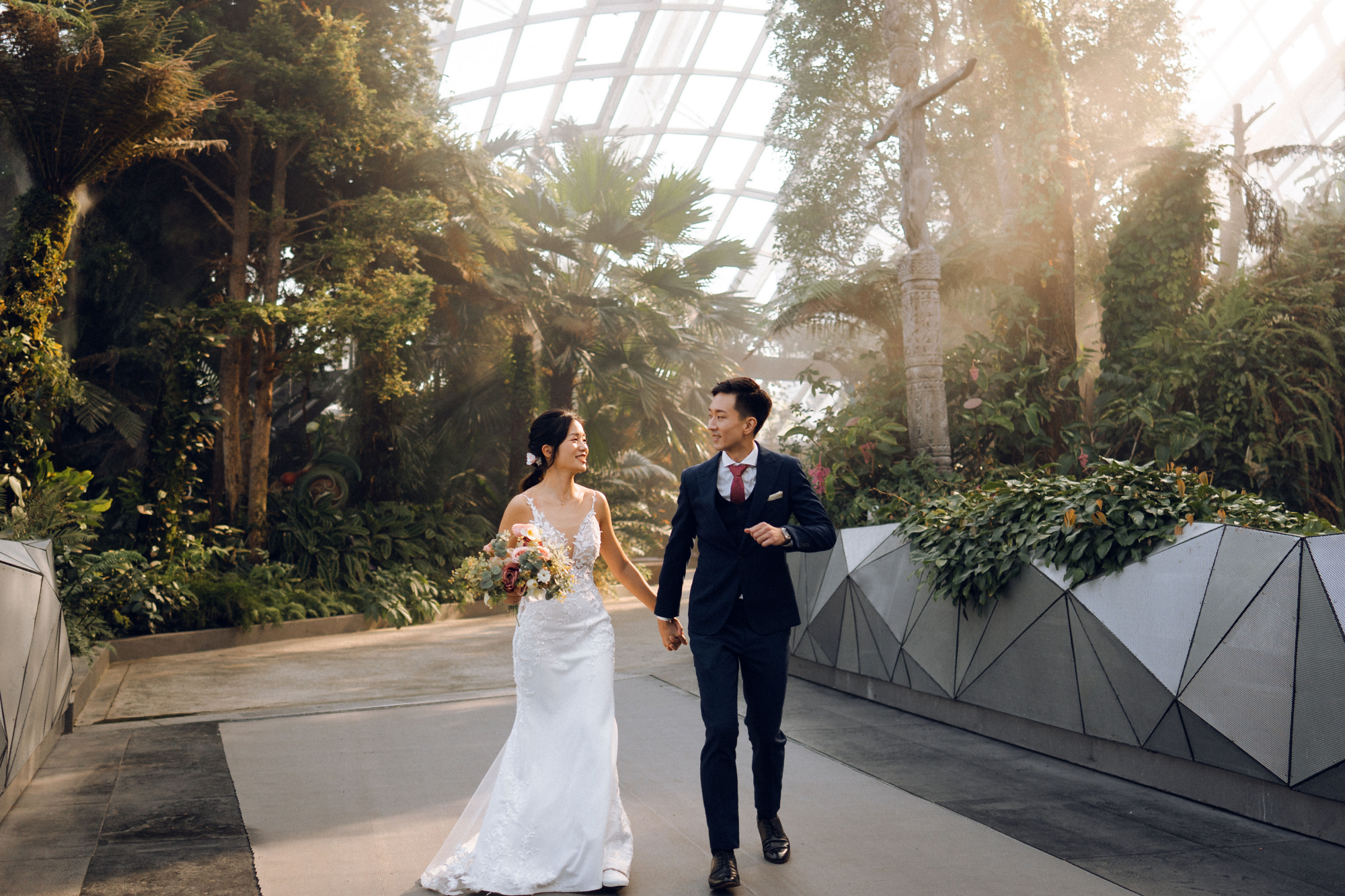 Sunset Prewedding Photoshoot At Cloud Forest, Gardens By The Bay  by Samantha on OneThreeOneFour 5
