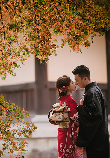 Kyoto and Nara Autumn Pre-wedding and Kimono Photoshoot 