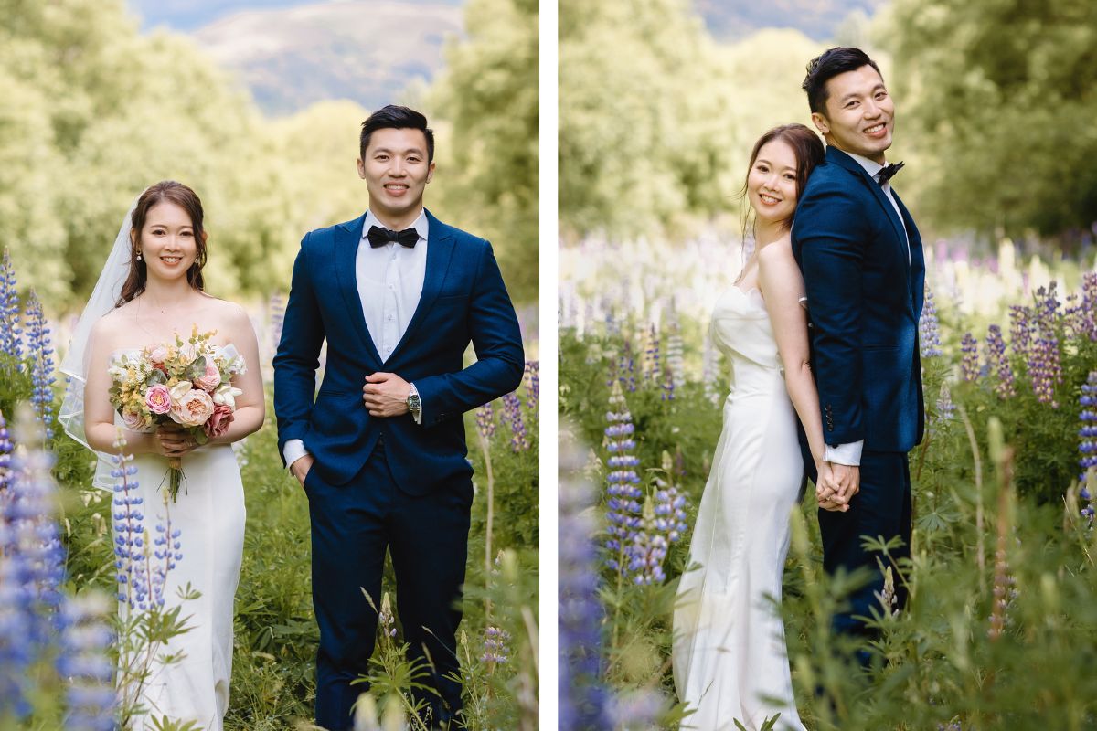 Enchanting New Zealand Summer Pre-Wedding Photoshoot Lupin Season Twin Peak by Fei on OneThreeOneFour 19