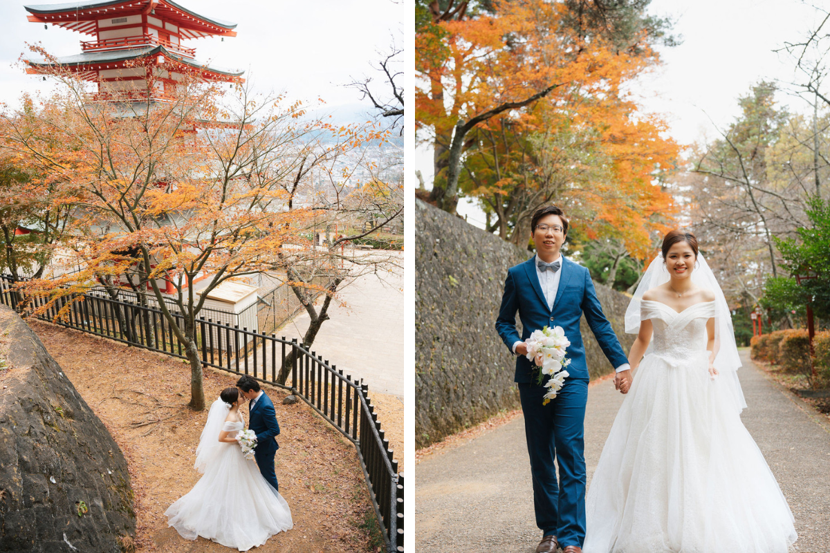 Singaporean Couple's Kimono & Prewedding Photoshoot In Tokyo - Chureito Pagoda, Shiba Park And Lake Kawaguchiko by Cui Cui on OneThreeOneFour 12