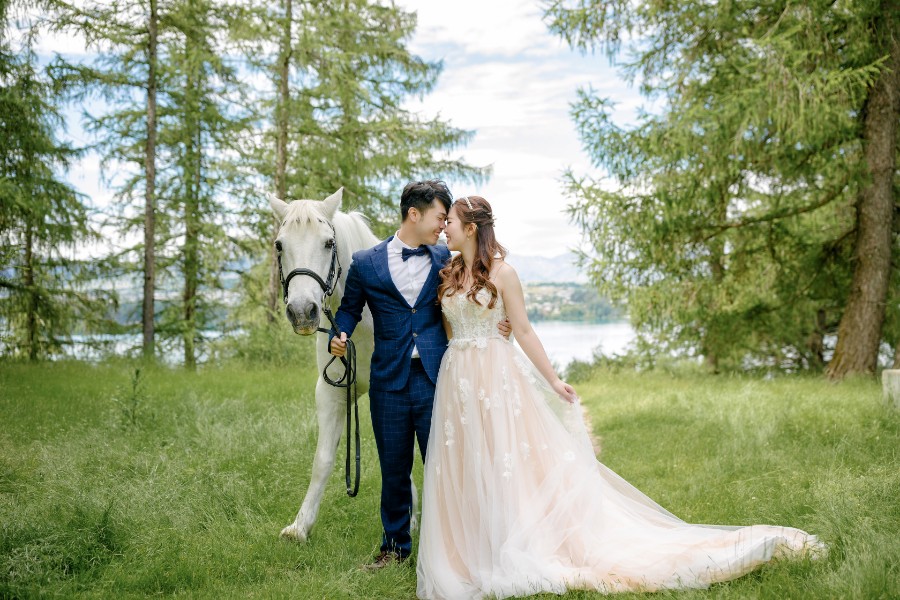 SH&J: Romantic fairytale pre-wedding in New Zealand with horse and at Lake Pukaki and Lake Tekapo by Fei on OneThreeOneFour 5