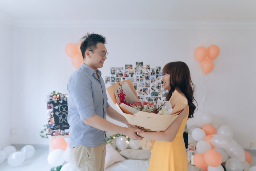 Singapore Surprise Wedding Proposal Photoshoot In Couple's New House by Cheng on OneThreeOneFour 11