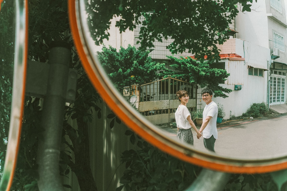 Taiwan Pre-Wedding Photoshoot Quiet Neighbourhood Rooftops Countryside Beach by  on OneThreeOneFour 5