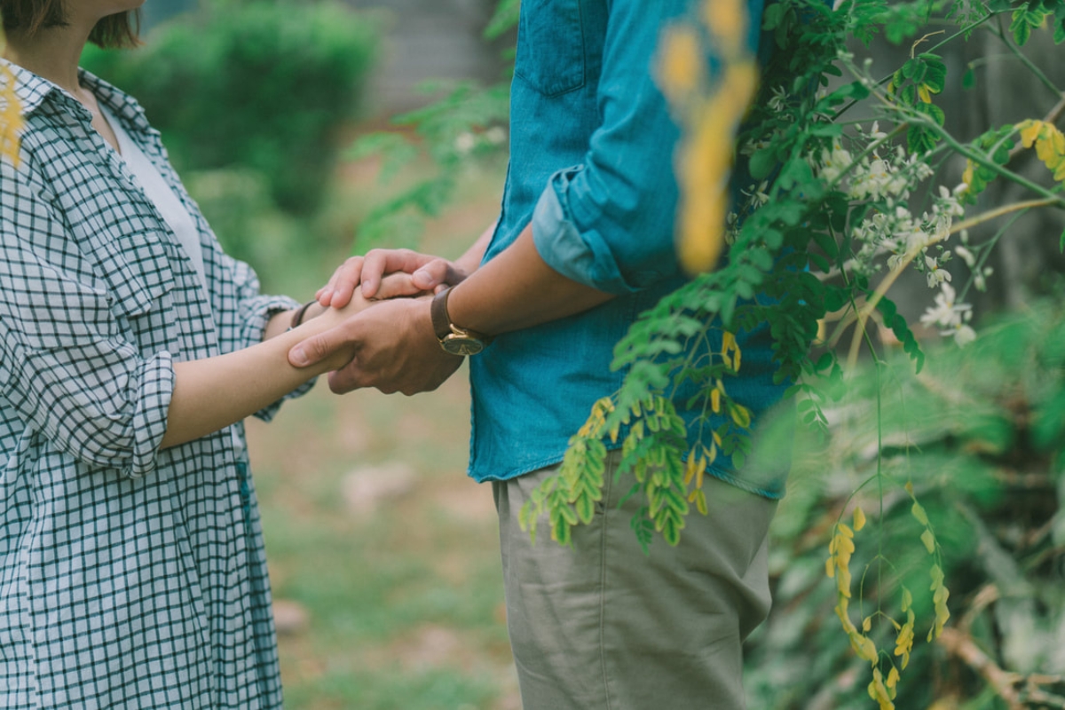 Taiwan Pre-Wedding Photoshoot Abandoned Estate Blue House Gardens by  on OneThreeOneFour 1