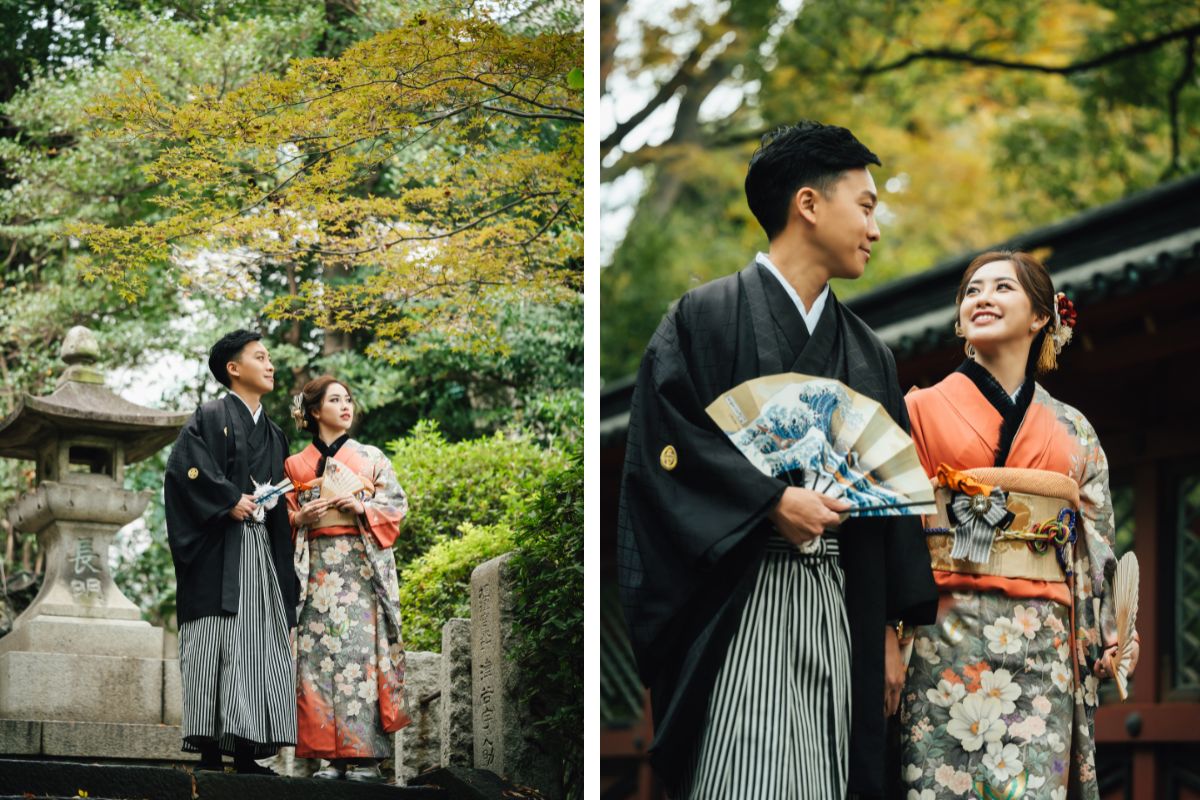 Tokyo Traditional Kimono Photoshoot at Nezu Shrine and Prewedding at Chureito Pagoda and Mount Fuji by Dahe on OneThreeOneFour 1