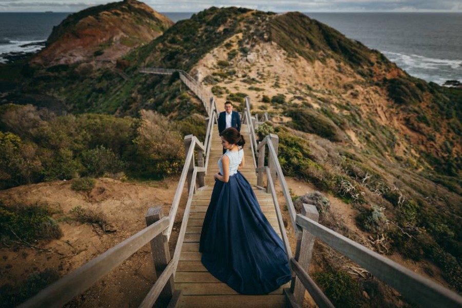 Pre-Wedding Photoshoot At Melbourne - Cape Schanck Boardwalk And Great Ocean Road by Felix  on OneThreeOneFour 6
