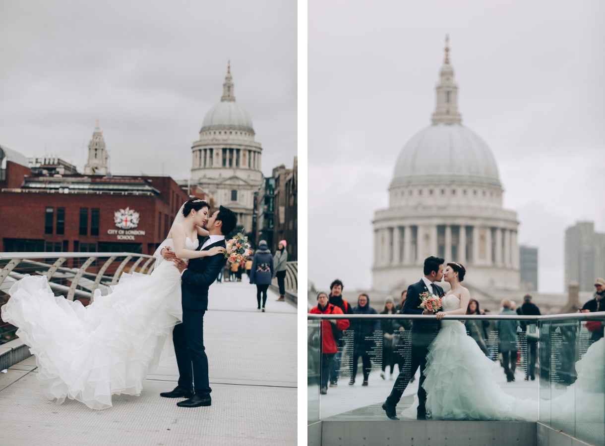 London Pre-Wedding Photoshoot At Big Ben, Millennium Bridge, Tower Bridge, Palace of Westminister and St.Paul Cathedral  by Dom on OneThreeOneFour 5