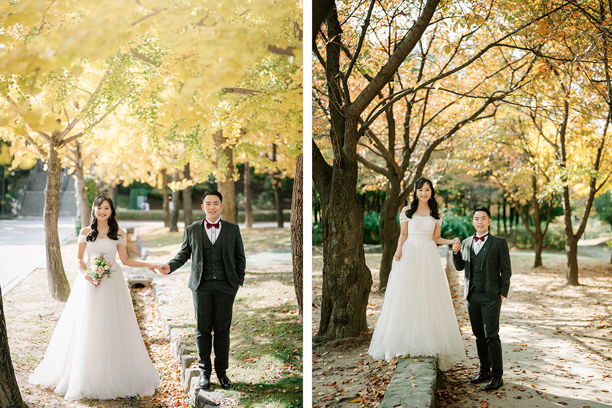 Yellow Gingko Autumn Pre-Wedding in Korea - Seoul Forest, Namsamgol Hanok Village & Samcheong-dong Cafe Street by Jungyeol on OneThreeOneFour 2