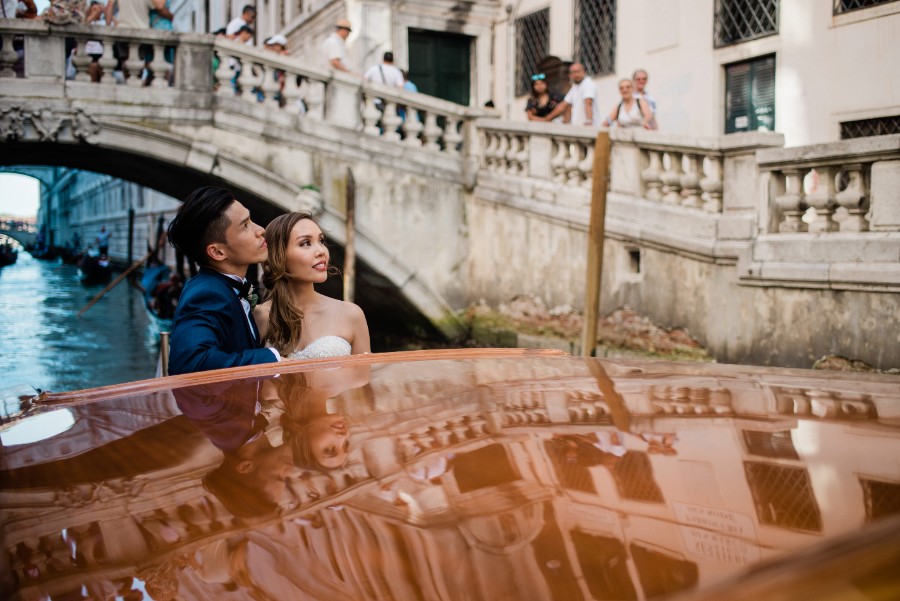 G&B: Venice pre-wedding on a Venetian boat cruising along the river by MS on OneThreeOneFour 0