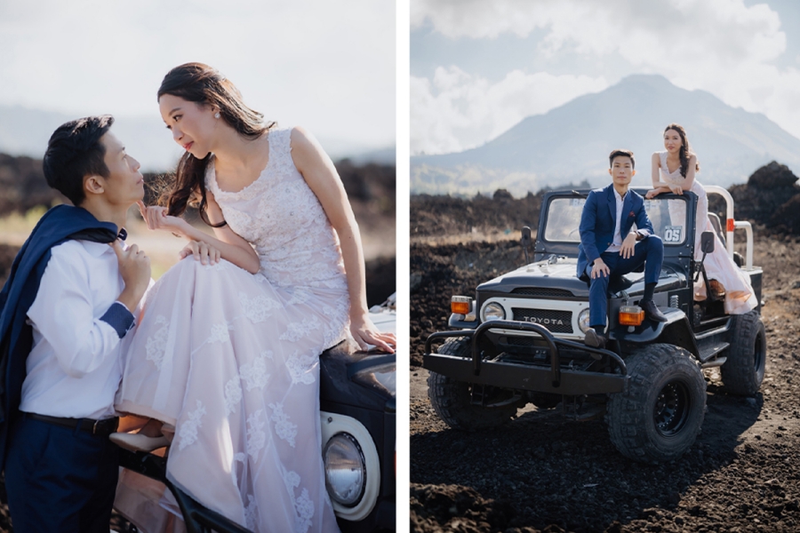 Exploring Love in Bali: Meng Yee & Wei Xin's Jeep Adventure on Mount Batur's Black Lava Fields by Hendra on OneThreeOneFour 13