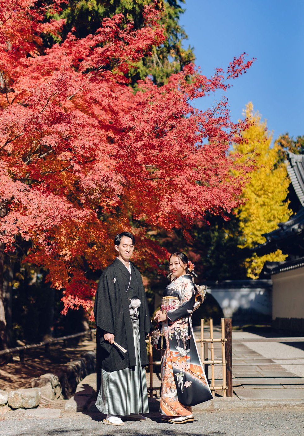 Kyoto and Nara Autumn Pre-wedding and Kimono Photoshoot 