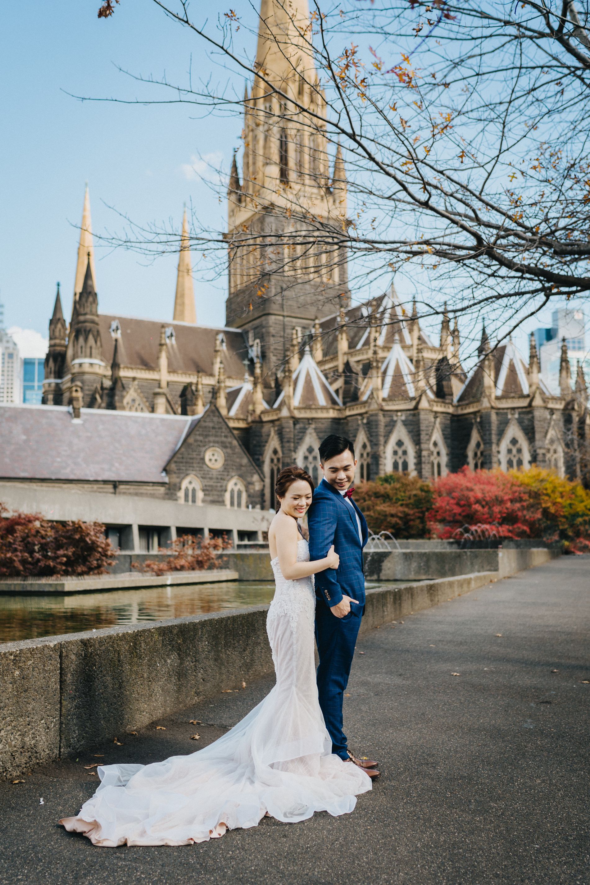 F&J: Melbourne Pre-wedding Photoshoot at St Patrick's Cathedral and Yarra River by Felix on OneThreeOneFour 2