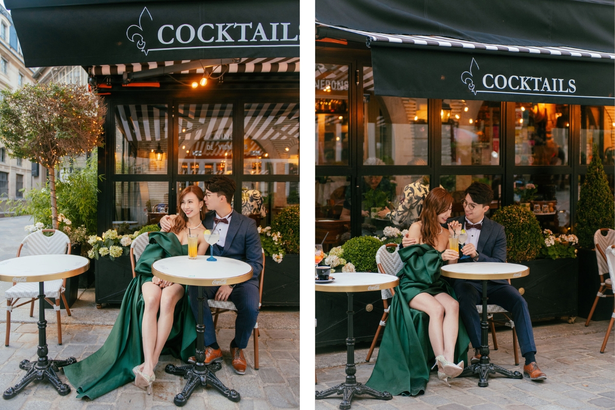 Paris Pre-Wedding Photoshoot with Avenue de Camoens, Port Debily, Bir Hakeim, Tuileries Garden, Louvre Pyramid, Palais Royal, and a Parisian Cafe. by Arnel on OneThreeOneFour 20