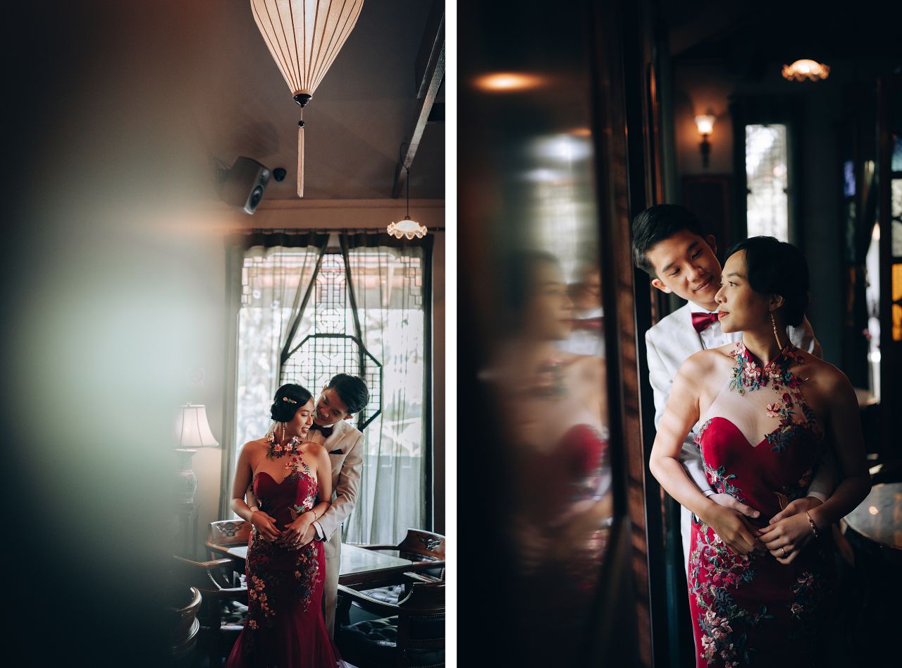 Oriental-inspired Cheongsam Pre-Wedding Photoshoot in Singapore by Michael on OneThreeOneFour 14