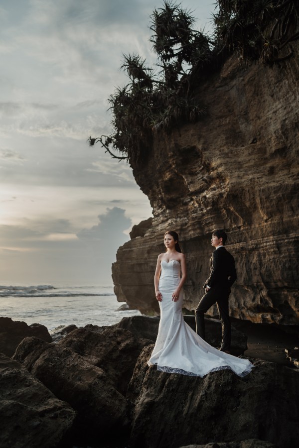 C&K: Hong Kong Couple's pre-wedding photoshoot in Bali at Lake Tamblingan, waterfall, Bali swings and beach by Hendra on OneThreeOneFour 39