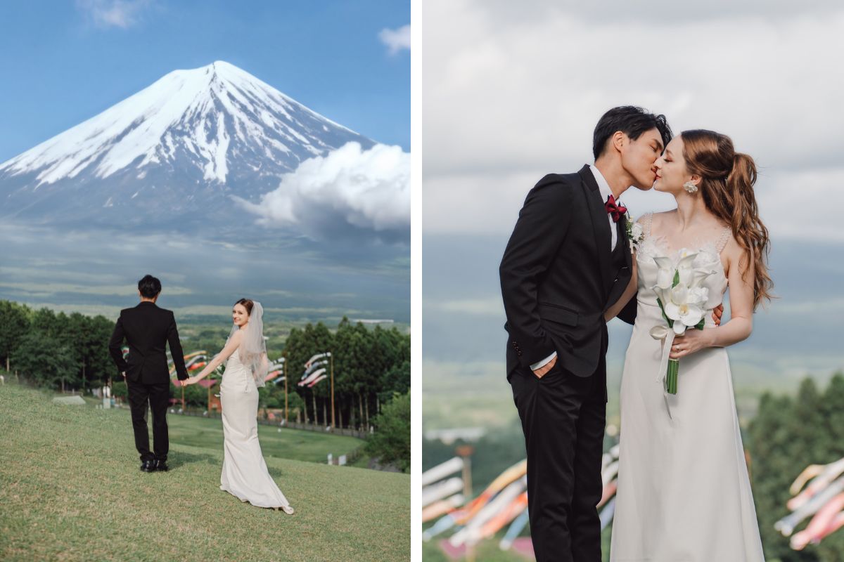 Tokyo Kimono Photoshoot and Prewedding Photoshoot At Makaino Farm & Saiko Lake with Mount Fuji by Dahe on OneThreeOneFour 16