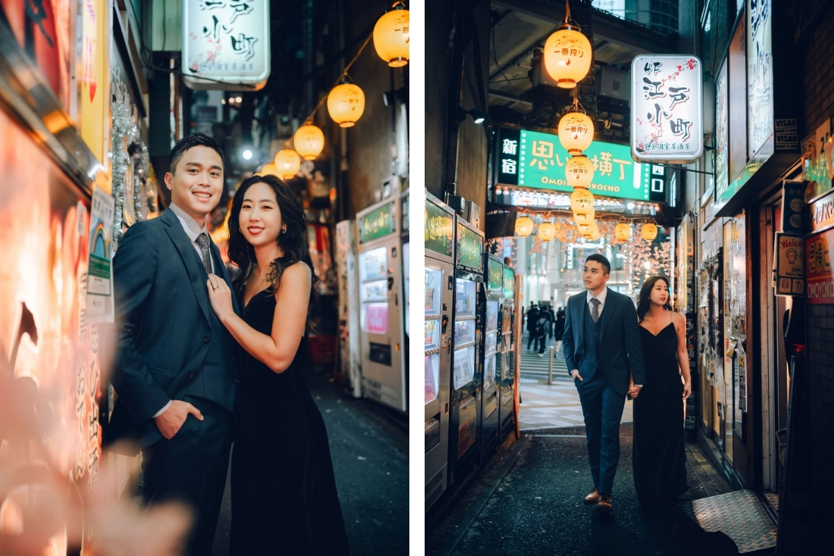 Tokyo Pre-Wedding Photoshoot with Chureito Pagoda, Lake Kawaguchiko, and Shinjuku by Dahe on OneThreeOneFour 35