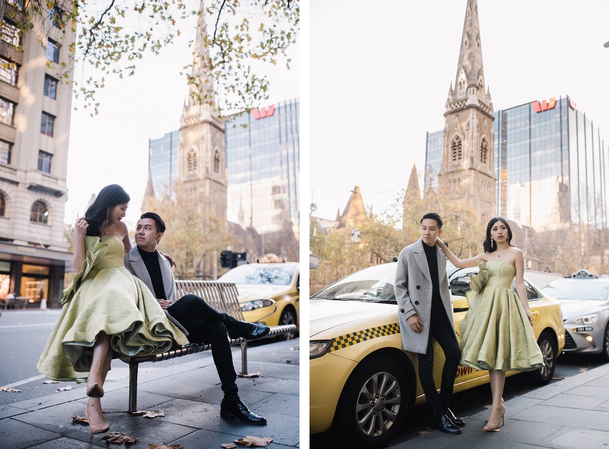 Pre-wedding with Melbourne cityscape and Brighton bathing boxes by Freddie on OneThreeOneFour 3