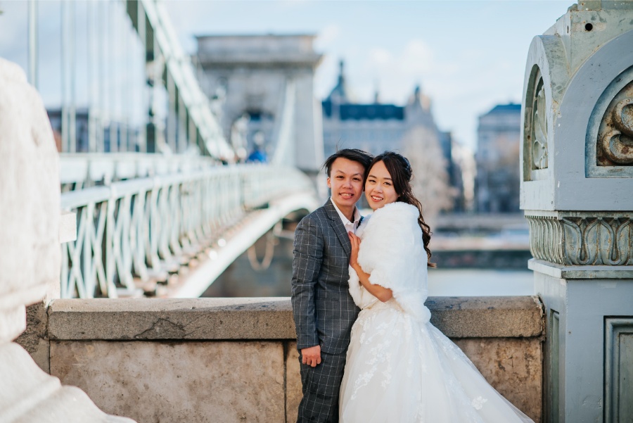 A&A: Budapest Winter Pre-wedding Photoshoot at Fisherman’s Bastion and Széchenyi Chain Bridge by Drew on OneThreeOneFour 22