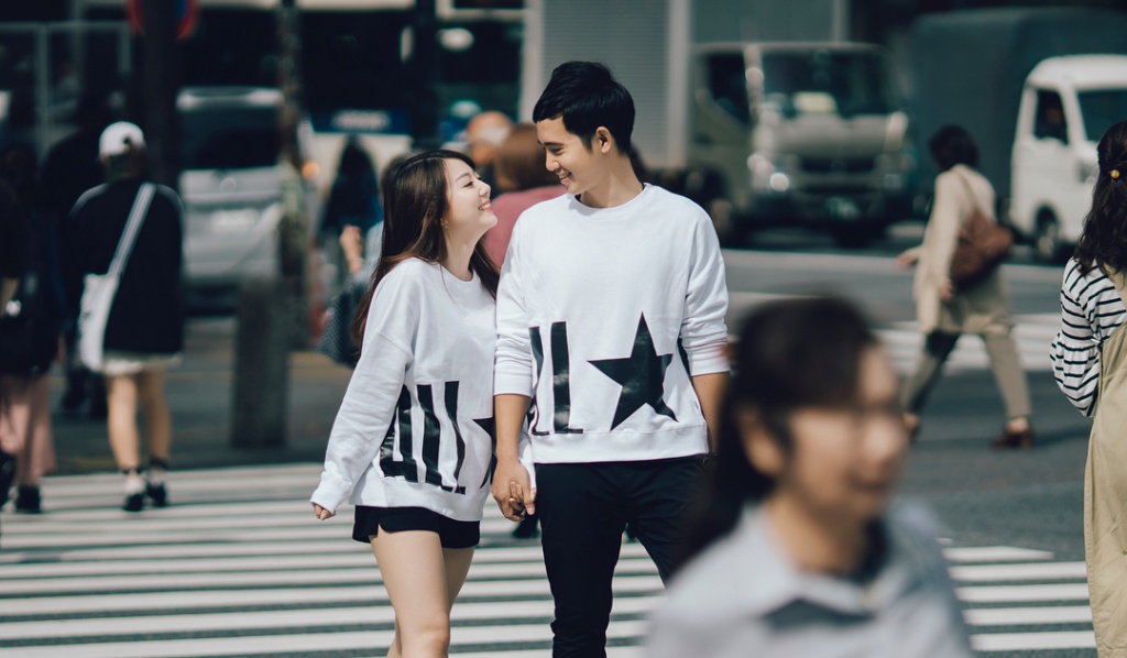 Japan Tokyo Casual Couple Photoshoot At Shopping District And Shibuya Crossing  by Lenham on OneThreeOneFour 11