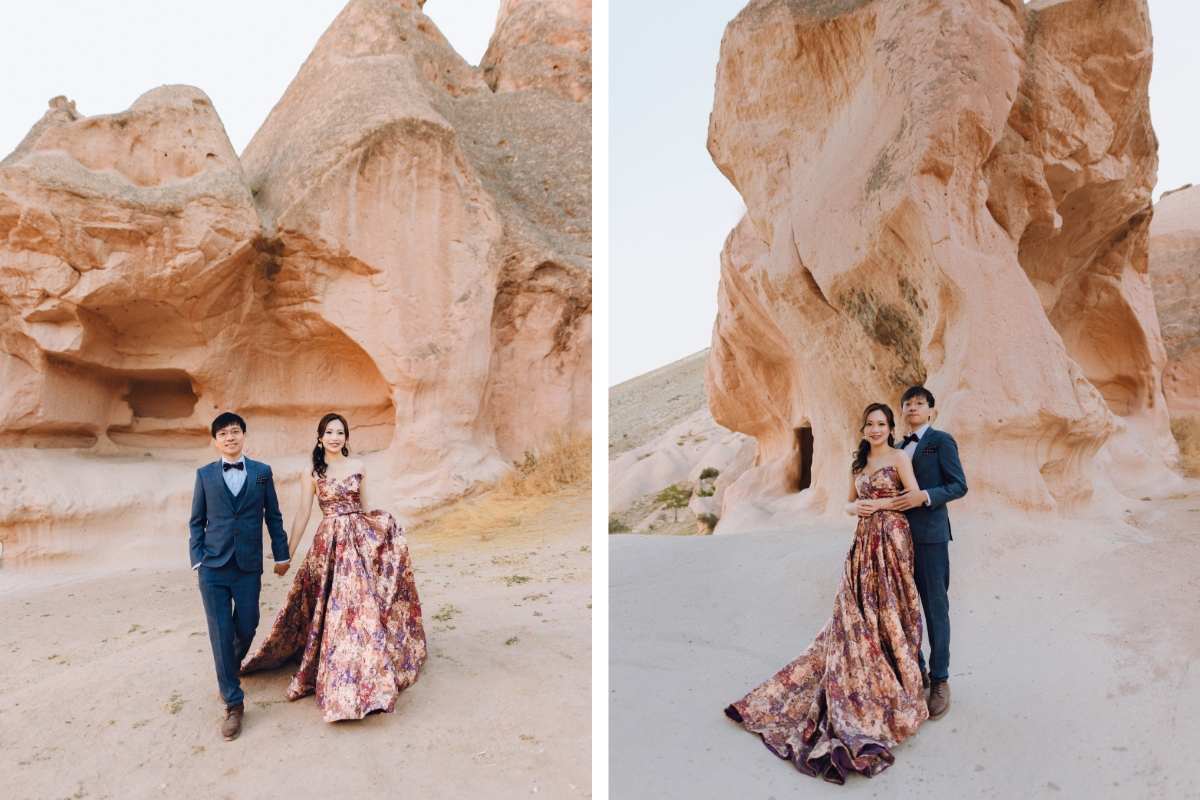 Cappadocia Pre-Wedding Photoshoot Hot Air Balloons Pasabag Valley Cave Hotel Roof Turkish Fairy Lamps Shop by Aric on OneThreeOneFour 5