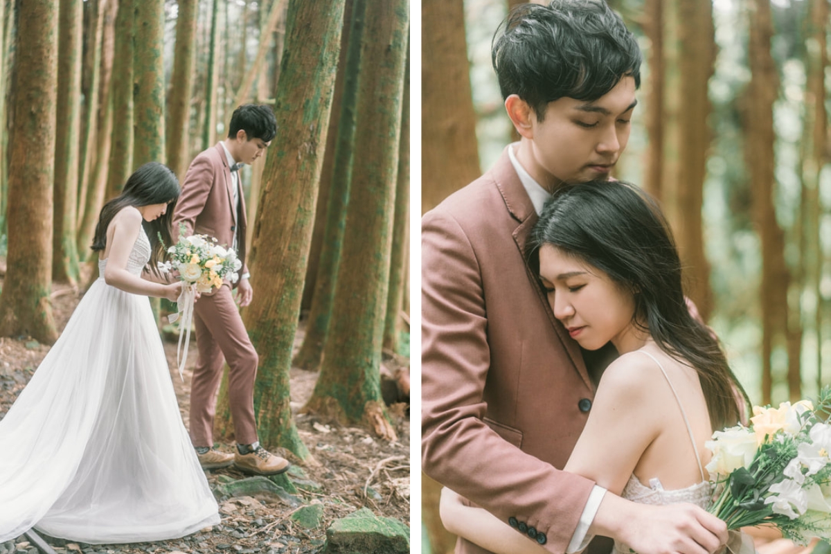 Taiwan Pre-Wedding Photoshoot Countryside Forest Misty Bridges by  on OneThreeOneFour 34