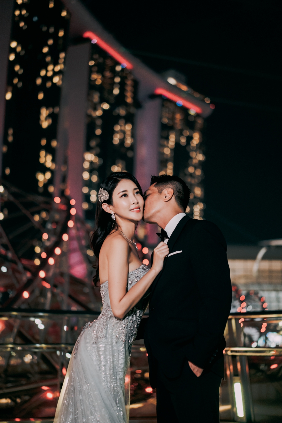 Singapore Pre-Wedding Photoshoot At Cloud Forest, Fort Canning Spiral Staircase And Marina Bay For Korean Couple  by Michael  on OneThreeOneFour 14